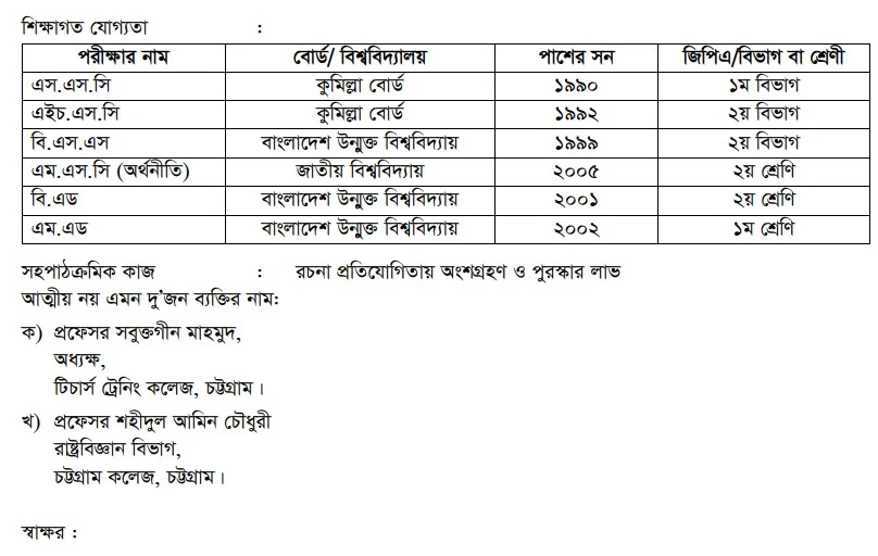 জীবন বৃত্তান্ত জীবন বৃত্তান্ত