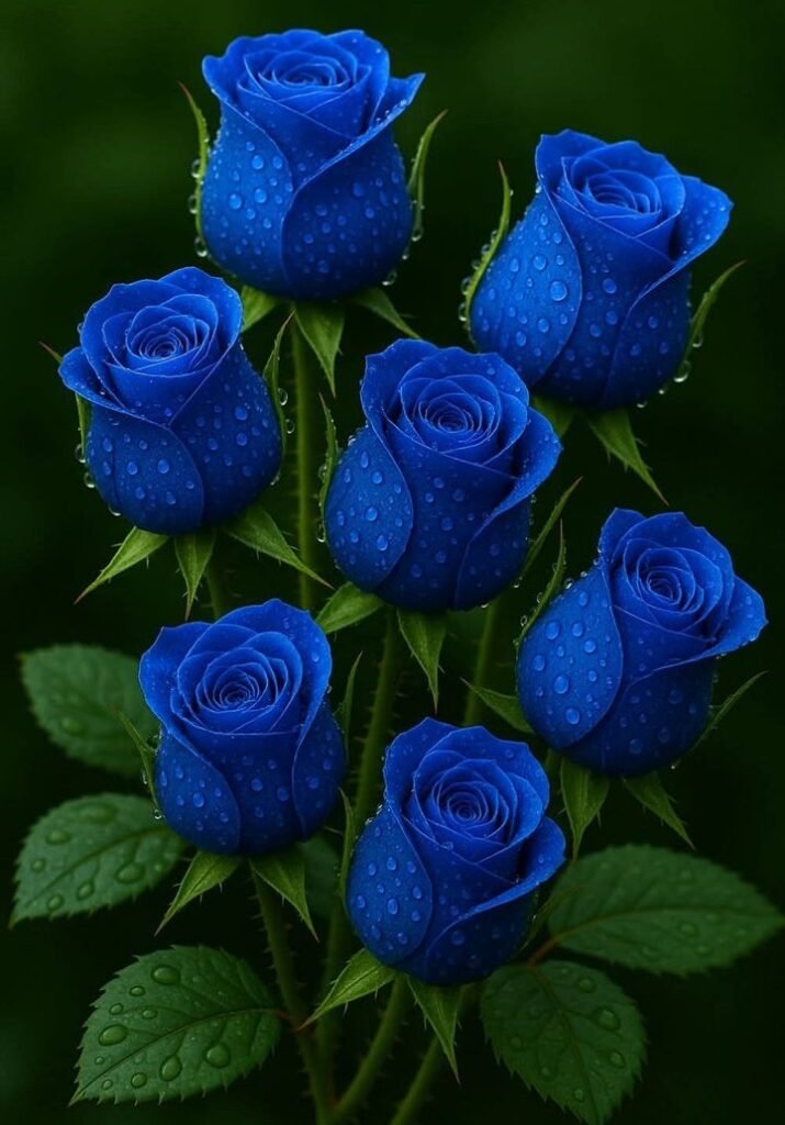 নীল গোলাপ ফুলের পিক