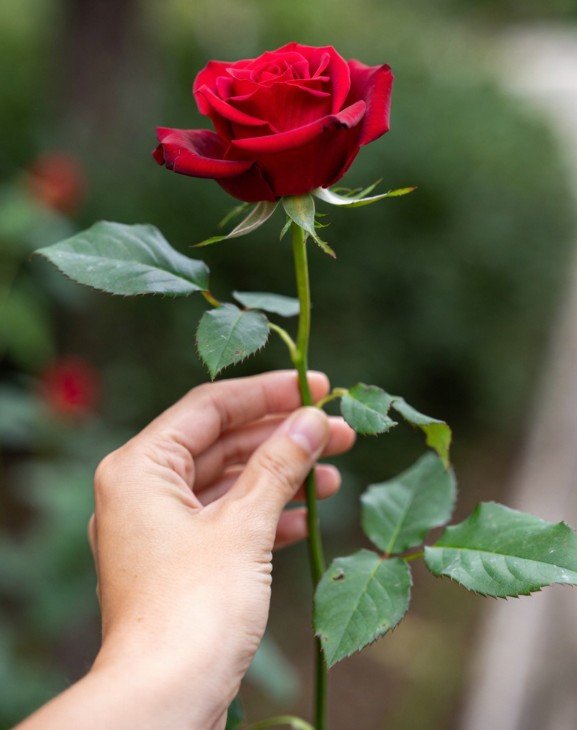 মেয়েদের হাতে গোলাপ ফুল