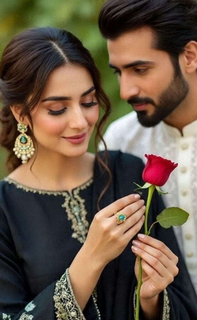 মেয়েদের হাতে গোলাপ ফুলের পিক