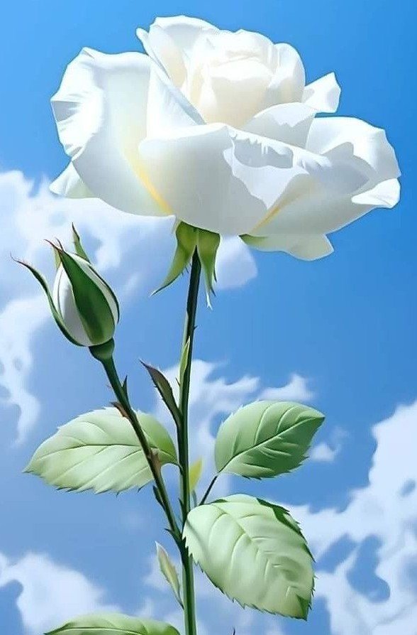 সাদা গোলাপ ফুলের ছবি